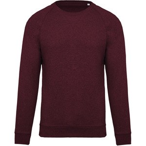 Kariban K480 - Felpa da uomo organica girocollo con maniche raglan Wine Heather