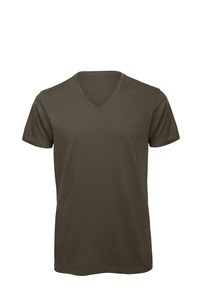B&C CGTM044 - T-shirt da uomo con scollo a V Organic Inspire Khaki