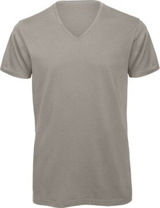 B&C CGTM044 - T-shirt da uomo con scollo a V Organic Inspire Grigio chiaro
