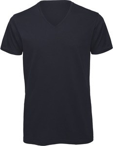 B&C CGTM044 - T-shirt da uomo con scollo a V Organic Inspire Blu navy