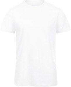 B&C CGTM046 - T-shirt organica da uomo ispirata alla fiamma Chic Pure White