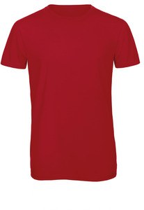 B&C CGTM055 - T-shirt girocollo da uomo Triblend Rosso