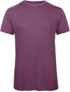 B&C CGTM055 - T-shirt girocollo da uomo Triblend Heather Purple