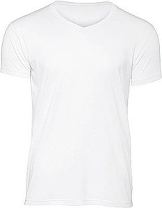 B&C CGTM057 - T-shirt da uomo Triblend con scollo a V White