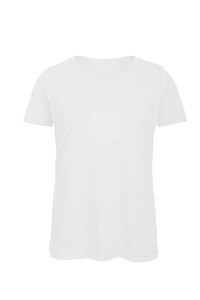 B&C CGTW043 - T-shirt girocollo da donna Organic Inspire White
