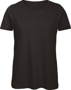 B&C CGTW043 - T-shirt girocollo da donna Organic Inspire Black
