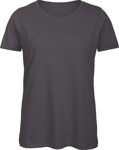 B&C CGTW043 - T-shirt girocollo da donna Organic Inspire Grigio scuro