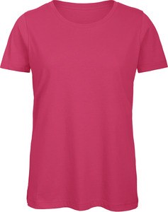 B&C CGTW043 - T-shirt girocollo da donna Organic Inspire Fucsia