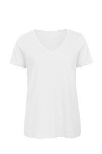 B&C CGTW045 - T-shirt ecologica da donna con scollo a V White