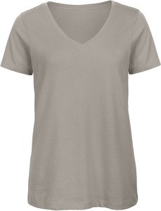 B&C CGTW045 - T-shirt ecologica da donna con scollo a V Grigio chiaro