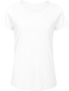 B&C CGTW047 - T-shirt organica da donna ispirata alla fiamma Chic Pure White