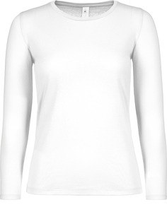 B&C CGTW06T - T-shirt manica lunga da donna #E150 White