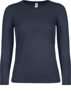 B&C CGTW06T - T-shirt manica lunga da donna #E150 Blu navy