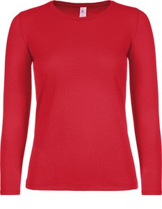 B&C CGTW06T - T-shirt manica lunga da donna #E150 Rosso