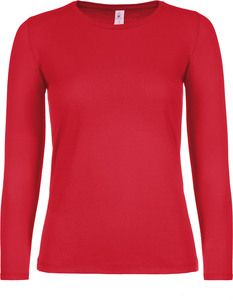 B&C CGTW06T - T-shirt manica lunga da donna #E150 Rosso