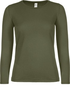 B&C CGTW06T - T-shirt manica lunga da donna #E150 Urban Khaki