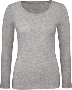 B&C CGTW071 - T-shirt a maniche lunghe organica Inspire da donna Sport Grey
