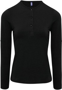 Premier PR318 - T-shirt da donna "Long John". Black