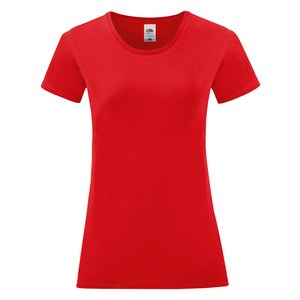 Fruit of the Loom SC61432 - T-shirt Iconic-T da donna Rosso