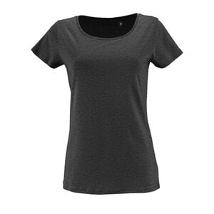 SOL'S 02077 - Milo Women T Shirt Donna Girocollo Charcoal Melange
