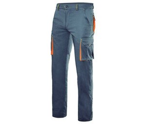 VELILLA V3024S - Pantaloni elasticizzati multitasche bicolore Grey/Orange