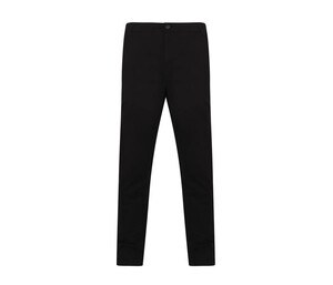 Henbury HY650 - Pantaloni chino da uomo con cintura regolabile Black