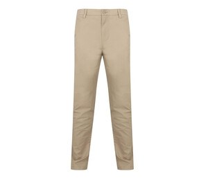 Henbury HY650 - Pantaloni chino da uomo con cintura regolabile Stone