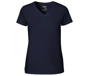 Neutral O81005 - T-shirt da donna con scollo a V Blu navy