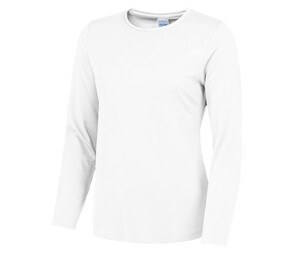 Just Cool JC012 - T-shirt da donna a maniche lunghe traspirante in neoteric™ Arctic White