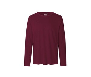 Neutral O61050 - T-shirt da uomo a manica lunga Bordeaux