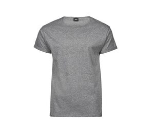 Tee Jays TJ5062 - T-shirt con maniche arrotolate Grigio medio melange