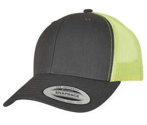 Flexfit F6606T - Cappellino stile camionista charcoal/ neon green