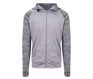 Just Cool JC057 - Felpa da uomo a contrasto Grey/Grey Melange