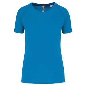 PROACT PA4013 - T-shirt sportiva donna girocollo in materiale riciclato Aqua Blue