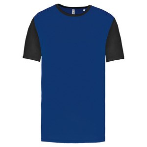 PROACT PA4023 - T-shirt manica corta bicolore adulto Dark Royal Blue / Black