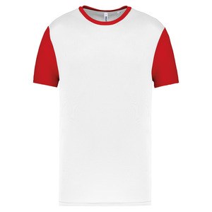 PROACT PA4024 - T-shirt manica corta bicolore bambino White / Sporty Red