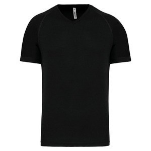 PROACT PA476 - T-shirt uomo sportiva manica corta scollo a V Black