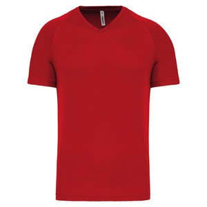 PROACT PA476 - T-shirt uomo sportiva manica corta scollo a V Red