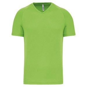 PROACT PA476 - T-shirt uomo sportiva manica corta scollo a V Verde lime