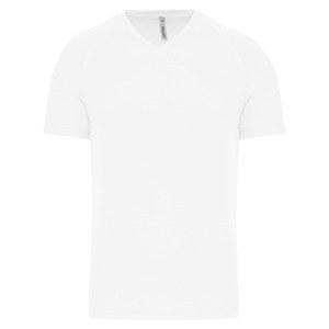 PROACT PA476 - T-shirt uomo sportiva manica corta scollo a V White