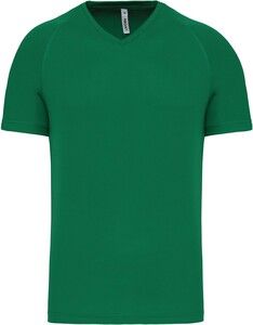 PROACT PA476 - T-shirt uomo sportiva manica corta scollo a V Verde prato