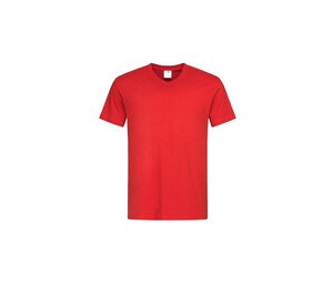 Stedman ST2300 - T-shirt da uomo con scollo a V Scarlet Red