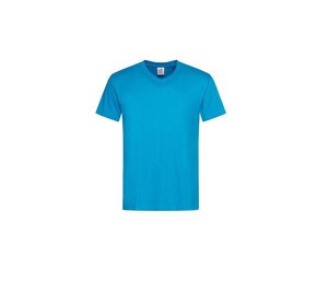 Stedman ST2300 - T-shirt da uomo con scollo a V Ocean Blue
