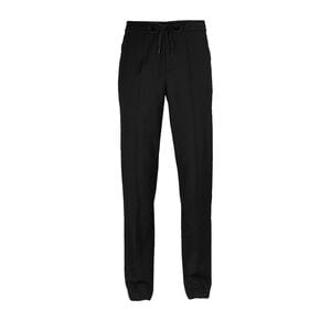 NEOBLU 03778 - Germain Men Pantalone Abito Uomo Con Vita Elasticizzata Nero profondo