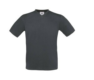 B&C BC163 - Maglietta da uomo con scollo a V 100% cotone Grigio scuro