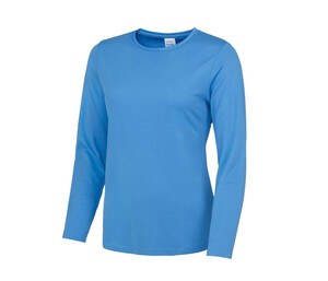 Just Cool JC012 - T-shirt da donna a maniche lunghe traspirante in neoteric™ Sapphire Blue