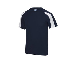 Just Cool JC003 - T-shirt sportiva a contrasto French Navy / Arctic White