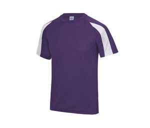 Just Cool JC003 - T-shirt sportiva a contrasto Purple / Arctic White