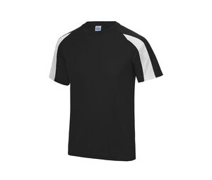 Just Cool JC003 - T-shirt sportiva a contrasto Jet Black / Arctic White