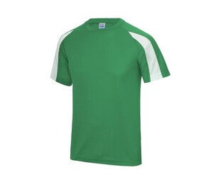 Just Cool JC003 - T-shirt sportiva a contrasto Kelly Green / Arctic White